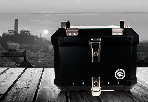 Kufer centralny aluminiowy COOCASE 55L  srebrny z regulowanym oparciem  product-cat-1