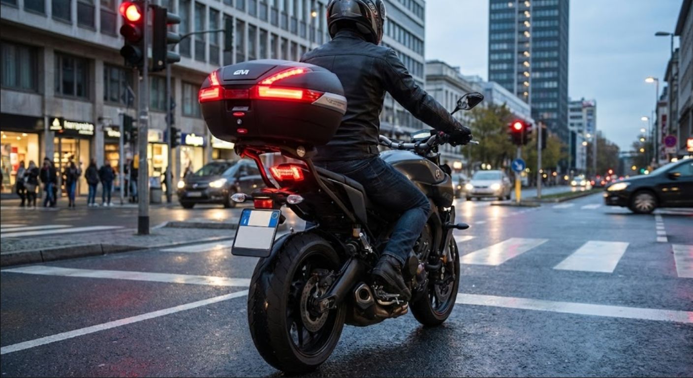 Kufry motocyklowe ze światłem  stopu – fanaberia czy kluczowe  bezpieczeństwo?