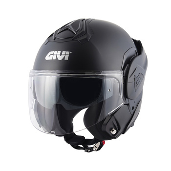 GIVI KASK X.30 BACK - SZCZĘKOWY Z BLĘDĄ I SZCZĘKĄ PRZESUWANĄ DO TYŁU - CZARNY MAT - ROZMIAR XL / 61