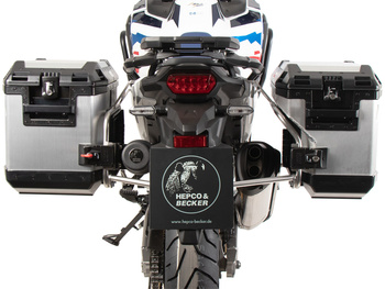 Wycięcie na kufer boczny ze stali nierdzewnej, w tym kufry boczne Xplorer w kolorze srebrnym do motocykla Honda CRF 1100L Africa Twin Adventure Sports (2024-)