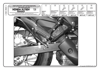 GIVI stelaż sakw bocznych - XL 700V TRANSALP (08 > 13) - T221