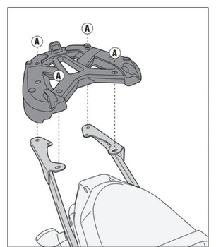 KAPPA STELAŻ KUFRA CENTRALNEGO YAMAHA MT 07 700 (14-15) ( BEZ PŁYTY ) - KZ2118