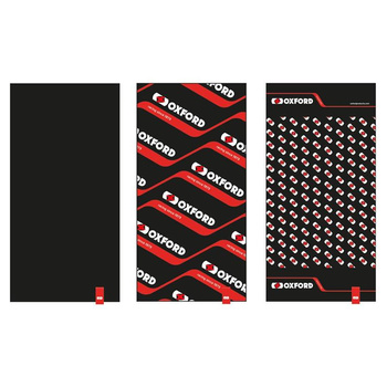 OXFORD KOŁNIERZ WIELOFUNKCYJNY WIATROODPORNY COMFY OXFORD RACING 3 SZTUKI W OPAKOWANIU KOLOR CZARNY/CZERWONY/BIAŁY