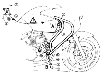Hepco&Becker dero 125 (2001-2006) Gmol silnika - 501124 00 01