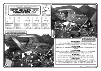 GIVI stelaż kufrów bocznych V35 / K33 - HONDA CBF 500 / 600 / 1000 (04 > 12) - PLX174