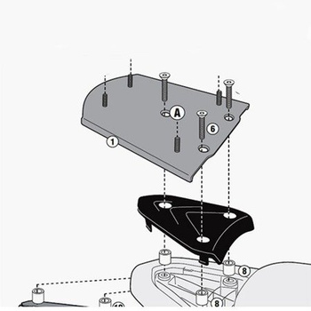KAPPA STELAŻ KUFRA CENTRALNEGO PIAGGIO NEW FLY 50-125 (12 -17) ( BEZ PŁYTY ) - KR5605