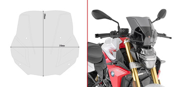 GIVI szyba dymiona 29 x 31 cm (H x W) / potrzebny KIT A5139A - BMW > F 900 R (20) - 5139S