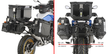GIVI STELAŻ KUFRÓW BOCZNYCH OUTBACK EVO - F 900 GS (24) - (UWAGA NA KUFRY - PRAWY WCIĘTY)