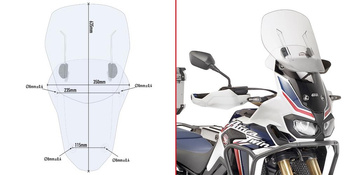 GIVI szyba regulowana 'AIRFLOW' - HONDA CRF1000L AFRICA TWIN (16 - 19) - AF1144