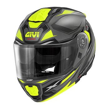 GIVI Kask X.27 SECTOR szczękowy z blendą; kolor  - SZARY Z GRAFIKA FLUO