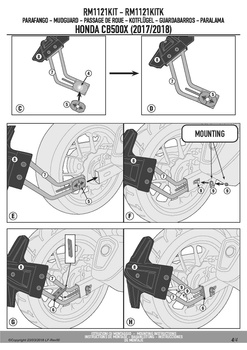 KAPPA MOCOWANIE BŁOTNIKA KRM01 I KRM02 HONDA CB 500 X (13-18) - RM1121KITK