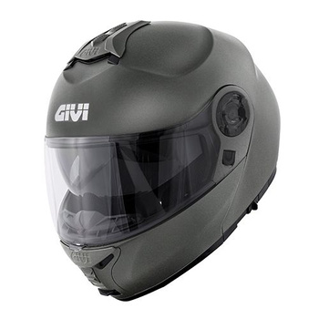 GIVI KASK X.21 EVO BASIC- SZCZĘKOWY Z BLENDĄ - SZARY MAT ROZMIAR XL / 61