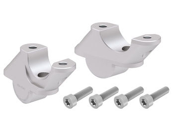 Podwyższenie kierownicy z offsetem 30 mm, tył 21 mm, srebrne do BMW R 1200 RS (2015-2018)