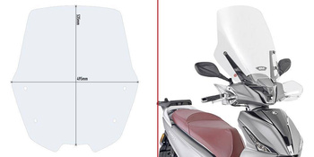 GIVI SZYBA PRZEŹROCZYSTA 53,5 x 49,5 cm (H x W) - KYMCO People S 125-150-200 (20 > 22) - D6113ST
