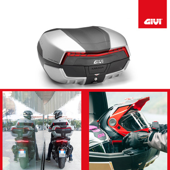 Kufer centralny GIVI V58 MAXIA - czarno czerwony alu - NOWOŚĆ  - V58N