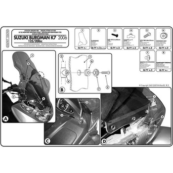 KAPPA MOCOWANIE SZYBY 3106DTK SUZUKI Burgman 125-200 (06-13), Burgman 125-200 ABS (14-19) - D267KITK