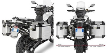 KAPPA STELAŻ KUFRÓW BOCZNYCH MONOKEY CAM SIDE BMW F 650 GS / F 800 GS (08-17), F 700 GS (13-17) - POD KUFRY KFR K'FORCE ALU - KL5103CAM