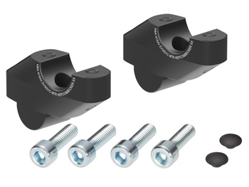 Podwyższenie kierownicy z offsetem 30 mm wysokości, 21 mm tyłu, czarne do Honda CMX 1100 Rebel / DCT / SE (2025-)