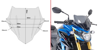 GIVI szyba dymiona 28 x 36,5 cm (H x W)  - SUZUKI GSX S750 (17) - A3113