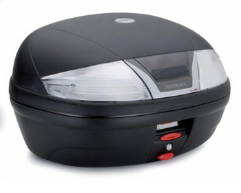 KAPPA KUFER CENTRALNY 46L MONOLOCK ZIPPY Z BIAŁYMI ODBLASKAMI ( ZAWIERA PŁYTĘ ) (K46NT) - K46NT