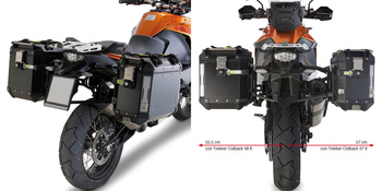 GIVI stelaż kufrów bocznych OUTBACK - KTM 1050 / 1190 / 1290 ADVENTURE (13 > 17) - PL7705CAM