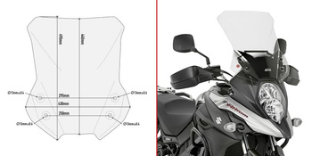 GIVI szyba - SUZUKI DL 650 V-STROM (2017) - D3112ST