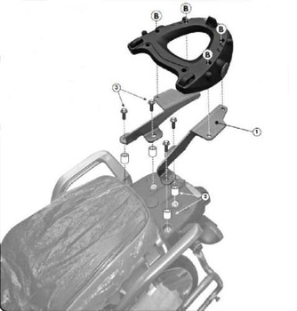 KAPPA STELAŻ KUFRA CENTRALNEGO YAMAHA XT 1200Z/ZE SUPER TENERE (10-15) ( Z PŁYTĄ MONOKEY ) - KR371