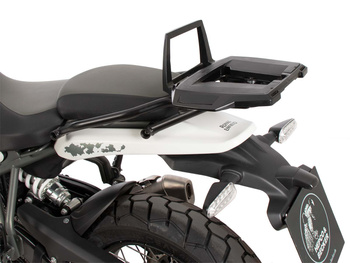 Stelaż kufra centralnego Alurack w kolorze czarnym do połączenia z oryginalnym bagażnikiem tylnym do Royal Enfield Himalayan 450 (2024-)