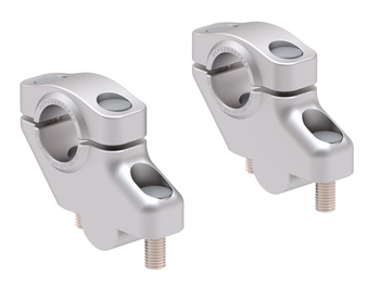 Podwyższenie kierownicy Offset do Suzuki GSF 1200/S Bandit (2000-2006), 30 mm w górę, 21 mm w tył - srebrne