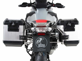 Komplet kufrów bocznych i stelaży BMW R1250GS Adventure 19- XPLORER Aluminiowe srebrne - 6516519 00 22-00-40