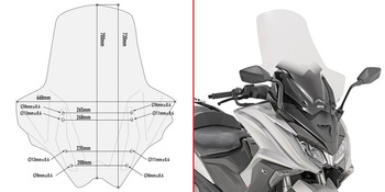 GIVI szyba przezroczysta KYMCO AK 550 (17) - D6110ST
