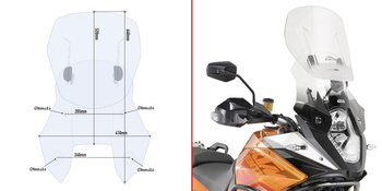 GIVI szyba regulowana 'AIRFLOW' - KTM 1050 / 1190 ADVENTURE / ADVENTURE R (13 > 15) - AF7703
