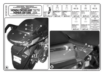 GIVI zestaw montażowy PLX174 BEZ STELAŻA CENTRALNEGO 260FZ - PLX174KIT