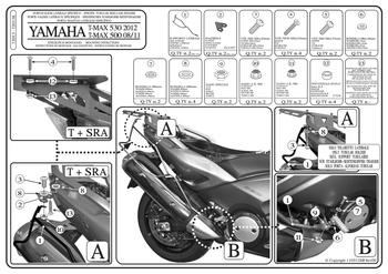 GIVI stelaż sakw bocznych - YAMAHA T-MAX 500/530 (08>15) - T2013
