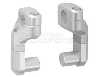 Zestaw Podwyższający Kierownicę 28Mm Sw-Motech Podwyższenie 50-60Mm Regulacja Odchylenia Silver LEH.00.039.171/S