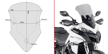 GIVI szyba dymiona - DUCATI MULTISTRADA 950 / 1200 / 1260 (15 - 18) - D7406S