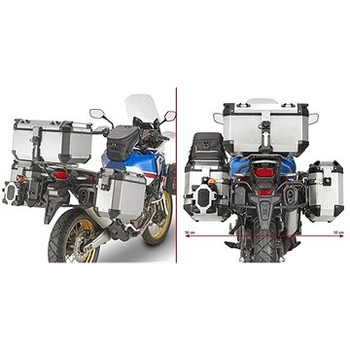 KAPPA STELAŻ KUFRÓW BOCZNYCH MONOKEY CAM SIDE HONDA CRF 1000L Africa Twin (18-19), CRF 1000L Africa Twin Adventure Sports (18-19) - POD KUFRY KFR K'FORCE ALU - KL1161CAM
