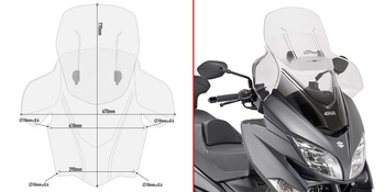 GIVI szyba regulowana 'AIRFLOW' - SUZUKI BURGMAN 400 (17) - AF3115