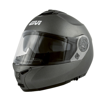 GIVI Kask X.20 EXPEDITION SOLID szczękowy z blendą; kolor  - SZARY MAT