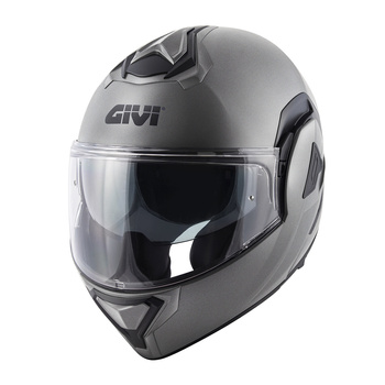 GIVI KASK X.30 BACK - SZCZĘKOWY Z BLĘDĄ I SZCZĘKĄ PRZESUWANĄ DO TYŁU - TITANIUM MAT- ROZMIAR S / 56