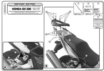KAPPA STELAŻ KUFRA CENTRALNEGO HONDA CB 1300/S (03-09) ( BEZ PŁYTY ) - KZ259
