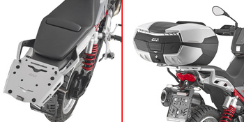 GIVI STELAŻ KUFRA CENTRALNEGO Z ALUMINIOWĄ PŁYTĄ MONOKEY - MOTO GUZZI V85TT (24)