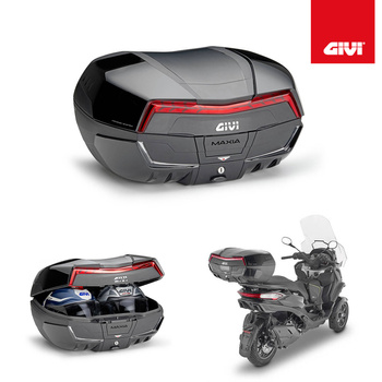 Kufer centralny GIVI V58 MAXIA - czarno czerwony - NOWOŚĆ 2023r - V58NNB