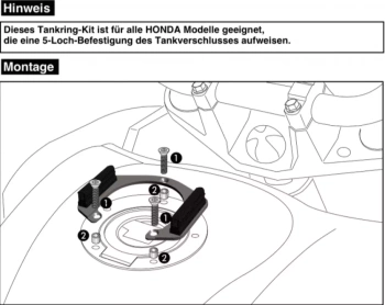 Hepco&Becker 500 R (2016-2018) Tank ring Lock it - 506995 00 09