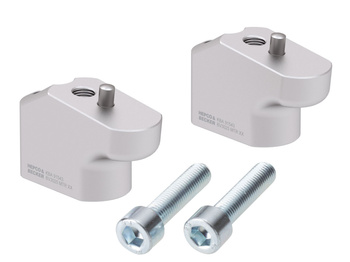 Podwyższenie kierownicy z offsetem 30 mm wysokości, 25 mm tyłu, srebrne do Triumph Tiger 900 Rally / GT / Pro (2020-2023)