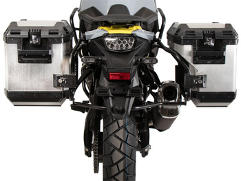 Kufry boczne Hepco&Becker do Suzuki DL800 V-Strom 800DE - kompletny zestaw na boki -  srebrne ALU