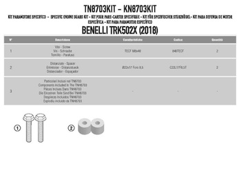 KAPPA ZESTAW MONTAŻOWY GMOLI TN8703 BENELLI TRK 502X (18-20) - KN8703KIT