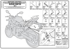 KAPPA STELAŻ KUFRA CENTRALNEGO SUZUKI GSR 750 (11-15) ( BEZ PŁYTY ) - KZ3100