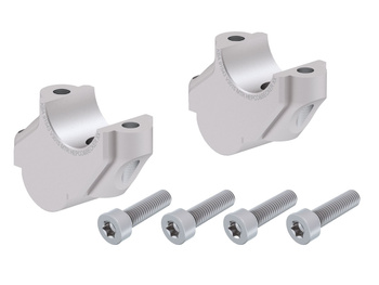 Podwyższenie kierownicy z offsetem 30 mm wysokości, 15 mm tyłu, srebrne do BMW F 800 GS Adventure (2013-2018)