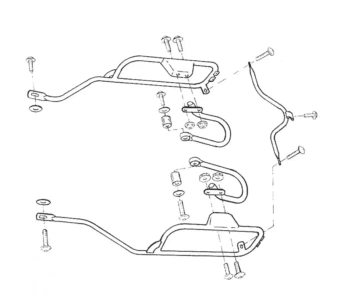 Hepco&Becker ca Twin XRV 750 (1990-1992) side case carrier - 650182 00 01